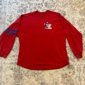 Disney Women’s Run Disney Long Sleeve Red Spirit Jersey